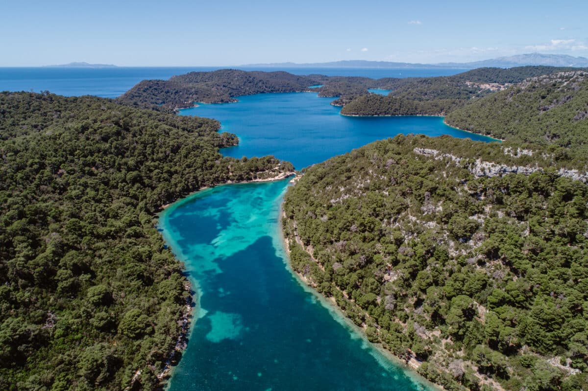 vrh Montokuc na mljetu ima odličan pogled na nacionalni park mljet