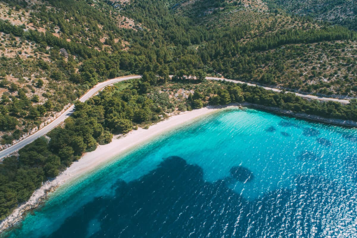 makarska riviera beaches, vira beach near Drvenik in croatia