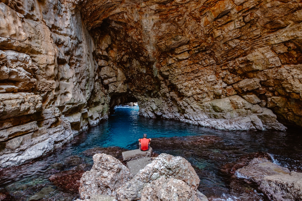 in the odysseus cave on mljet island