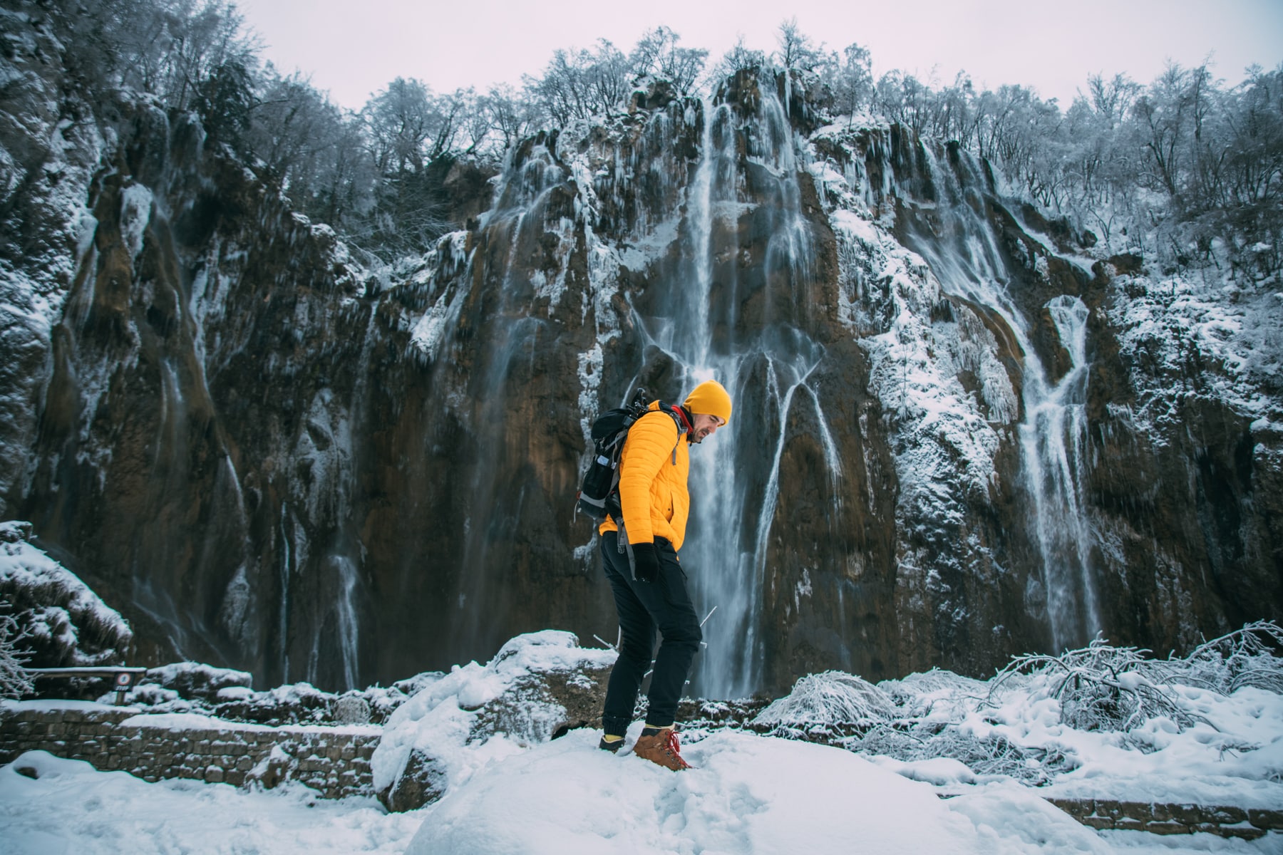 plitvice lakes in winter